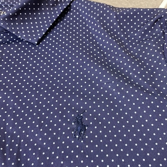 Polo Ralph Lauren Mini Print Performance Stretch Short-Sleeve Polo  size Large - Picture 5 of 8